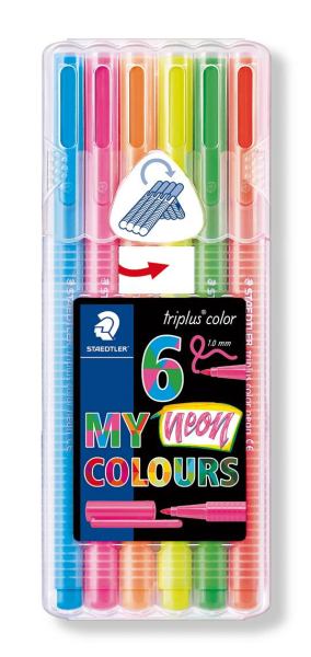 STAEDTLER Faserm. triplus color neon 6St Box