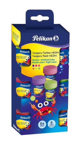 Pelikan Schulmalfarben-Set Neon 740N/6EU 20 6 Farben