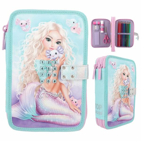 DEPESCHE TOPModel Federtasche groß. XXL Etui Triple MERMAID mit Code