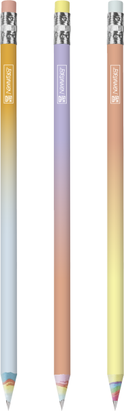 Brunnen Bleistift "Rainbow Paper" Länge: 18 cm pastellfarben 1 Stift