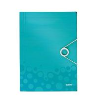 LEITZ Eckspannermappe A4 PP WOW eisblau