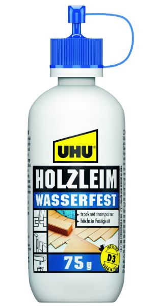 UHU HOLZLEIM WASSERFEST D3 75 Gramm Flasche **