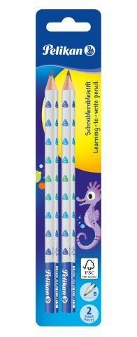 Pelikan Schreiblernbleistift Jumbo BJ/2/B 2 St., hellblau, Allershausen