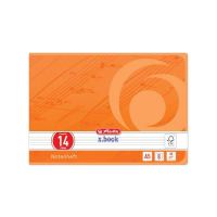 Herlitz Schulheft, A5, Lineatur 14, 8 Blatt, Notenheft quer