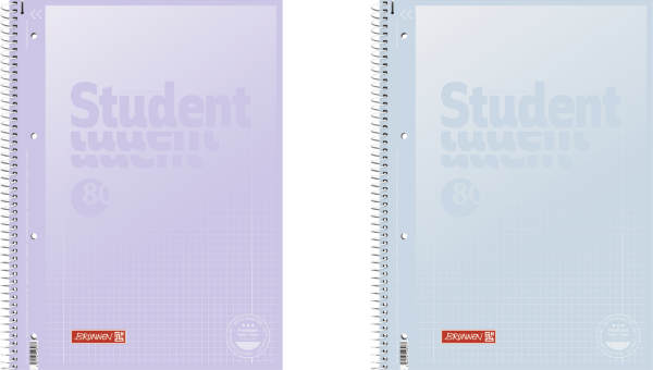 Collegeblock Premium Student „Pastell 2“, A4, 80 Blatt / 160 Seiten, Lineatur 28, Lieferumfang 1 Stü