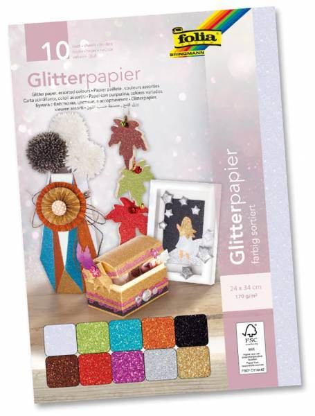 Glitterpapier 10 Blatt