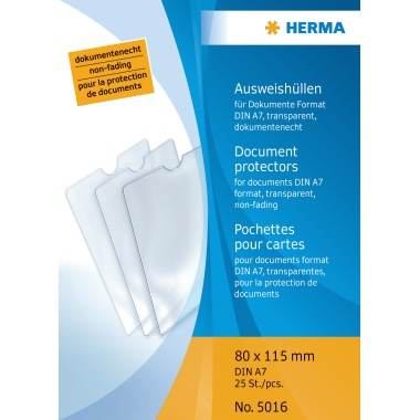 HERMA Ausweishülle 80x115mm transparent für Dokumente Format DIN A7