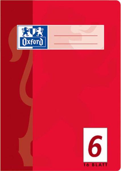 Oxford Schulheft Lineatur 6 blanko 16 Blatt DIN A5 **