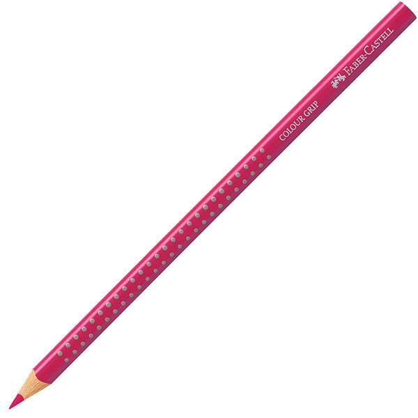 FABER-CASTELL Buntstift Colour Grip mit Namensfeld fuchsia **