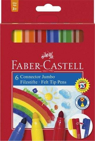 Faber-Castell Filzstift Jumbo CONNECTOR 6er Etui **