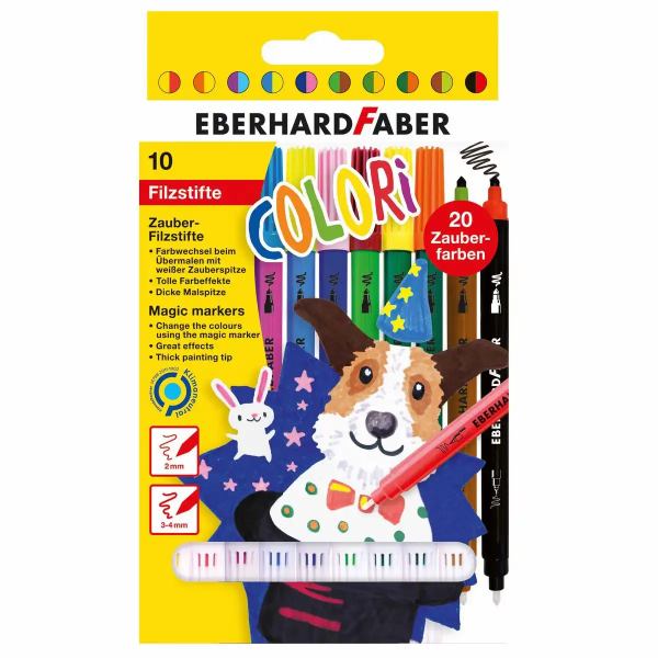EBERHARD FABER Doppelfasermaler Colori Zauber 10 Farben **