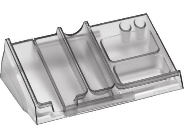 HELIT Schreibtisch-Organizer PET grau transparent