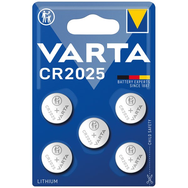 VARTA Batterien CR2025 5er LITHIUM Coin
