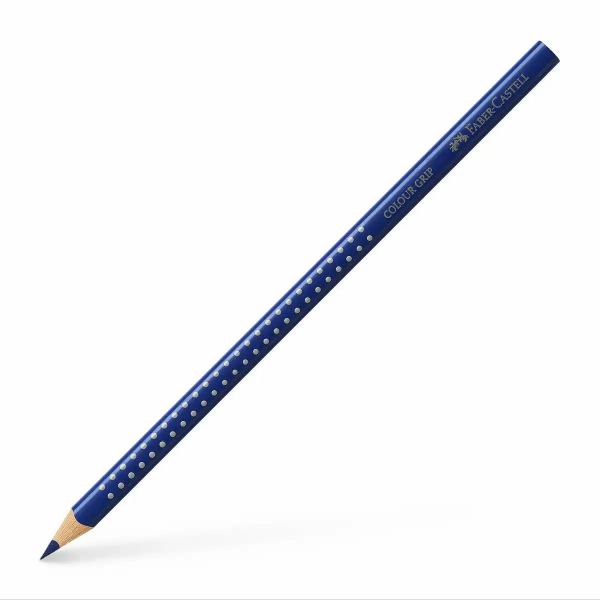 FABER-CASTELL Buntstift Colour Grip mit Namensfeld helioblau rötlich **