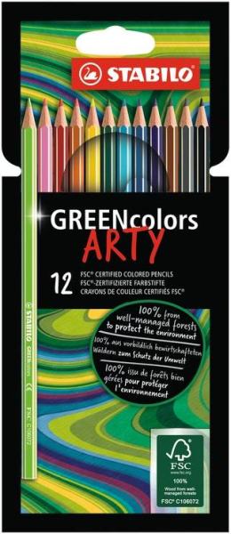STABILO GREENcolors - 12 Farben ARTY Buntstifte