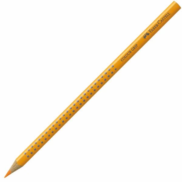 FABER-CASTELL Buntstift Colour Grip mit Namensfeld chromgelb dunkel **