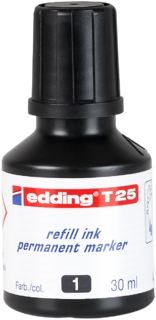 edding Nachfülltinte T25 schwarz 30 ml für edding Permamentmarker