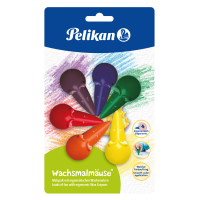 Pelikan Wachsmalmäuse 6 Stück, farbig sortiert Pelikan Wachsmalmäuse 6 Stück, farbig sortiert