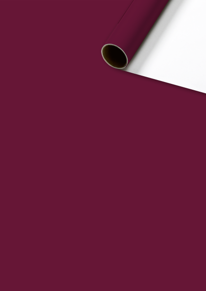 Geschenkpapier "Uni Plain" 70 x 200 cm bordeaux