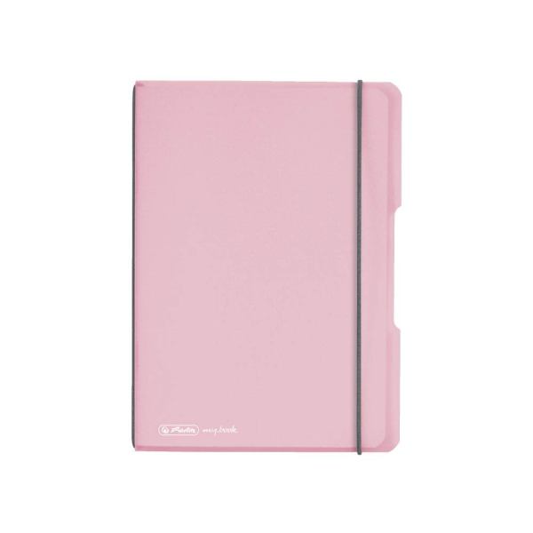 Herlitz my.book flex Notizheft .A5,40Bl kariert rosé, PP