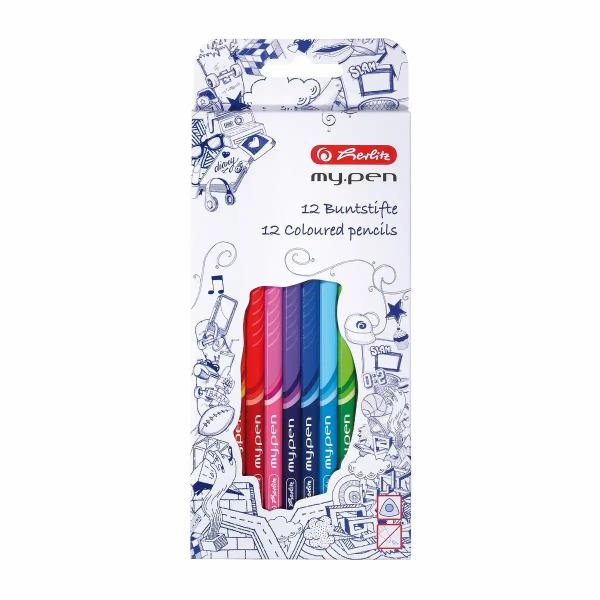 Herlitz Buntstifte my.pen dreikant 12er aus FSC Holz in Hängeschachtel **