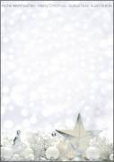 Weihnachts-Motiv Papier A4, 90g , 25 Blatt , White Stars