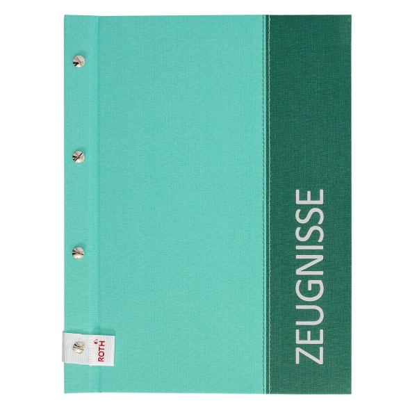 Zeugnismappe Spectrum mit Buchschrauben, A4, 12 Einlagen, Mint **