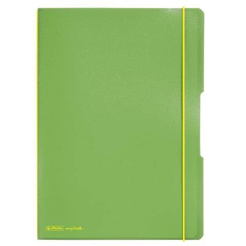 Herlitz my.book flex Notizheft PP A4,2x40 Bl.kariert Lineatur hellgrün gelocht