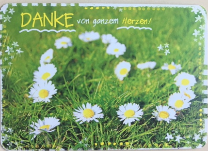 IN TOUCH Postkarte - DANKE... Gänseblümchen