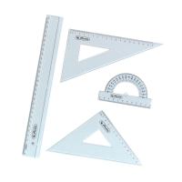 Herlitz Geometrie-Set 4-teilig transparent Herlitz Geometrie-Set 4-teilig transparent