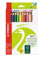 STABILO GREENtrio Holzfarbstift Buntstifte 12 St **