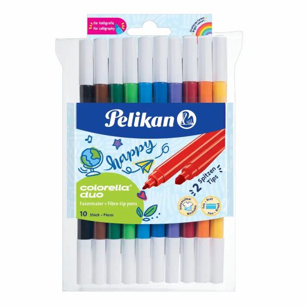 Pelikan Fasermaler colorella Duo dick&dünn 10 Stück **