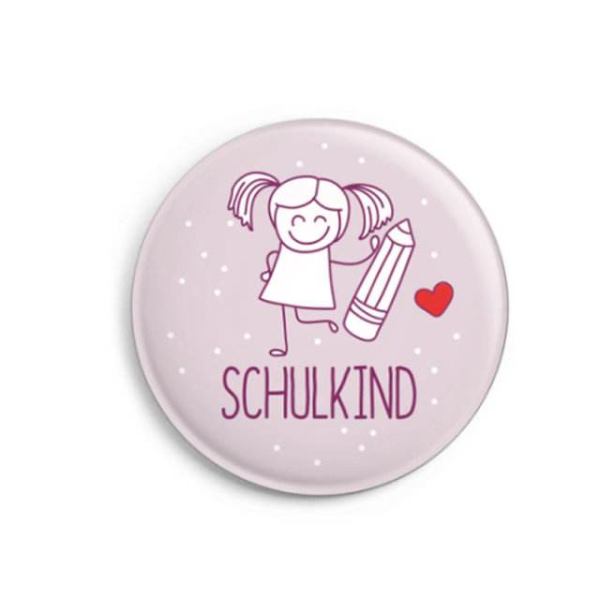 Button "Schulkind für Mädchen"