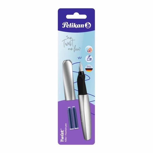 Pelikan Twist LH & RH Silber Füller