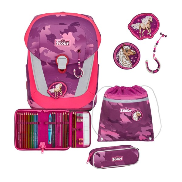 Scout Sunny II Pink Horse Schulranzen Set