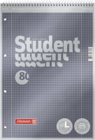 Brunnen Collegeblock Premium Student Linkshänder A4 kariert, mit Randlinie innen und außen Brunnen Collegeblock Premium Student Linkshänder A4 kariert, mit Randlinie innen und außen