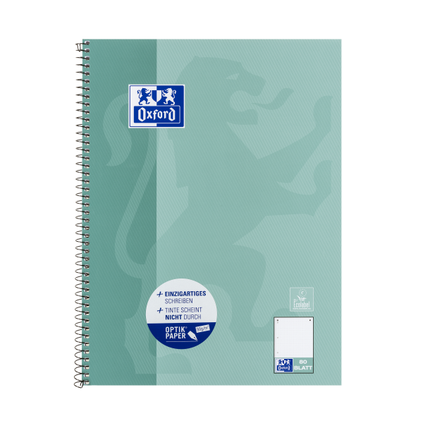 Oxford Collegeblock doted 80 Blatt 90g/m² türkis DIN A4 **