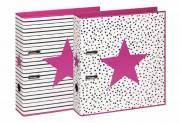 Pagna Schulordner A4, 2 Ring - ,Pink Star