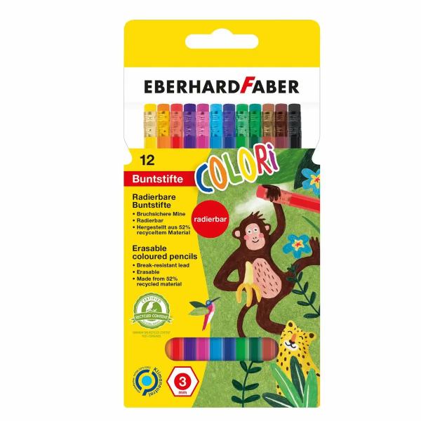 EBERHARD FABER Colori Buntstifte radierbar - 12er Etui **