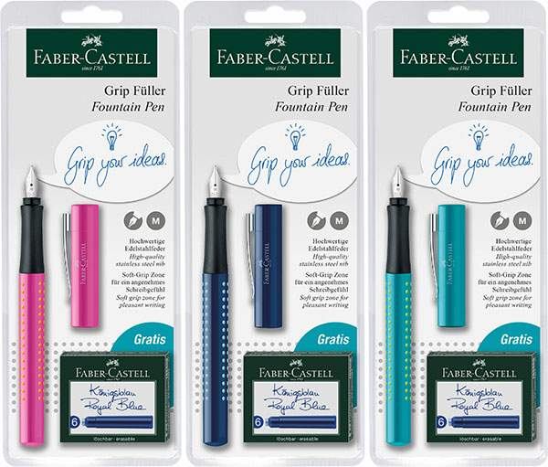 Faber-Castell Füllhalter/ Füller Grip 2010 M auf Blisterkarte, 1 Stück **