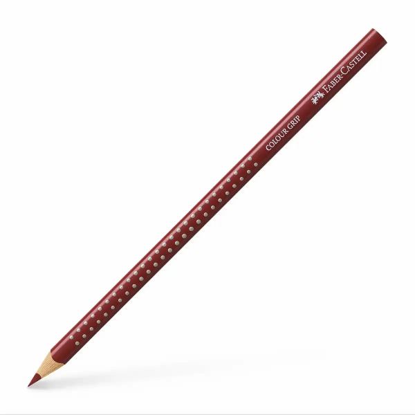 FABER-CASTELL Buntstift Colour Grip mit Namensfeld indischrot **