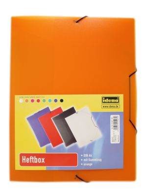 Idena Heftbox A4, Gummizug, PP, transluzent orange