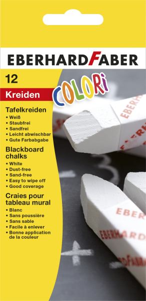 EBERHARD FABER Wandtafelkreiden Colori weiss 12er