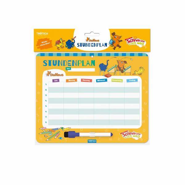 TRÖTSCH Stundenplan Die Maus mit Stift abwischbar **