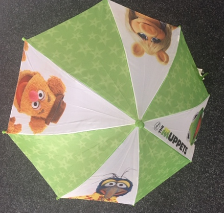 DISNEY Kinderschirm / Regenschirm - The Muppets - grün