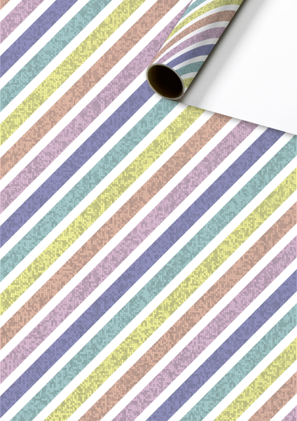 Geschenkpapier bunte Streifen von Stewo 70x200cm