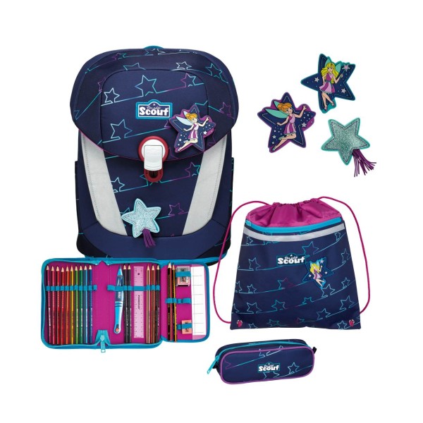 Scout Sunny II Blue Star Schulranzen Set