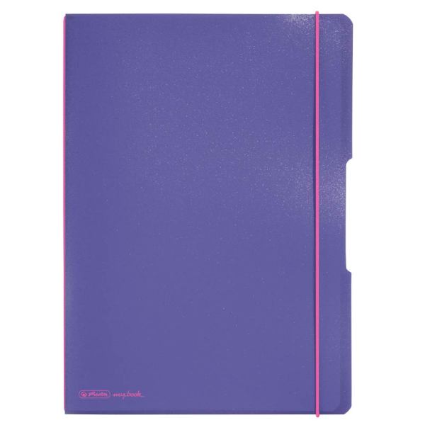 Herlitz my.book flex Notizheft PP A4,2x40 Blatt kariert Lineatur violett gelocht