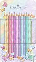 FABER-CASTELL Buntstifte Sparkle Pastell 12 Stück Metalletui **