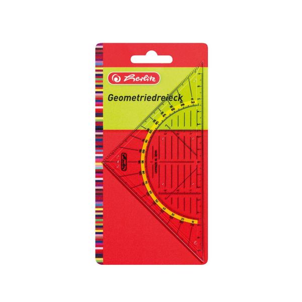 Herlitz Geo-Dreieck/  Geometrie-Dreieck, 14cm, transparent